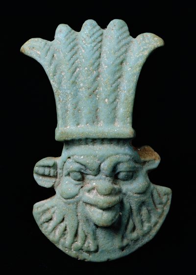 Bes, Egyptian household god, also associated with music and dance by Greco Roman
